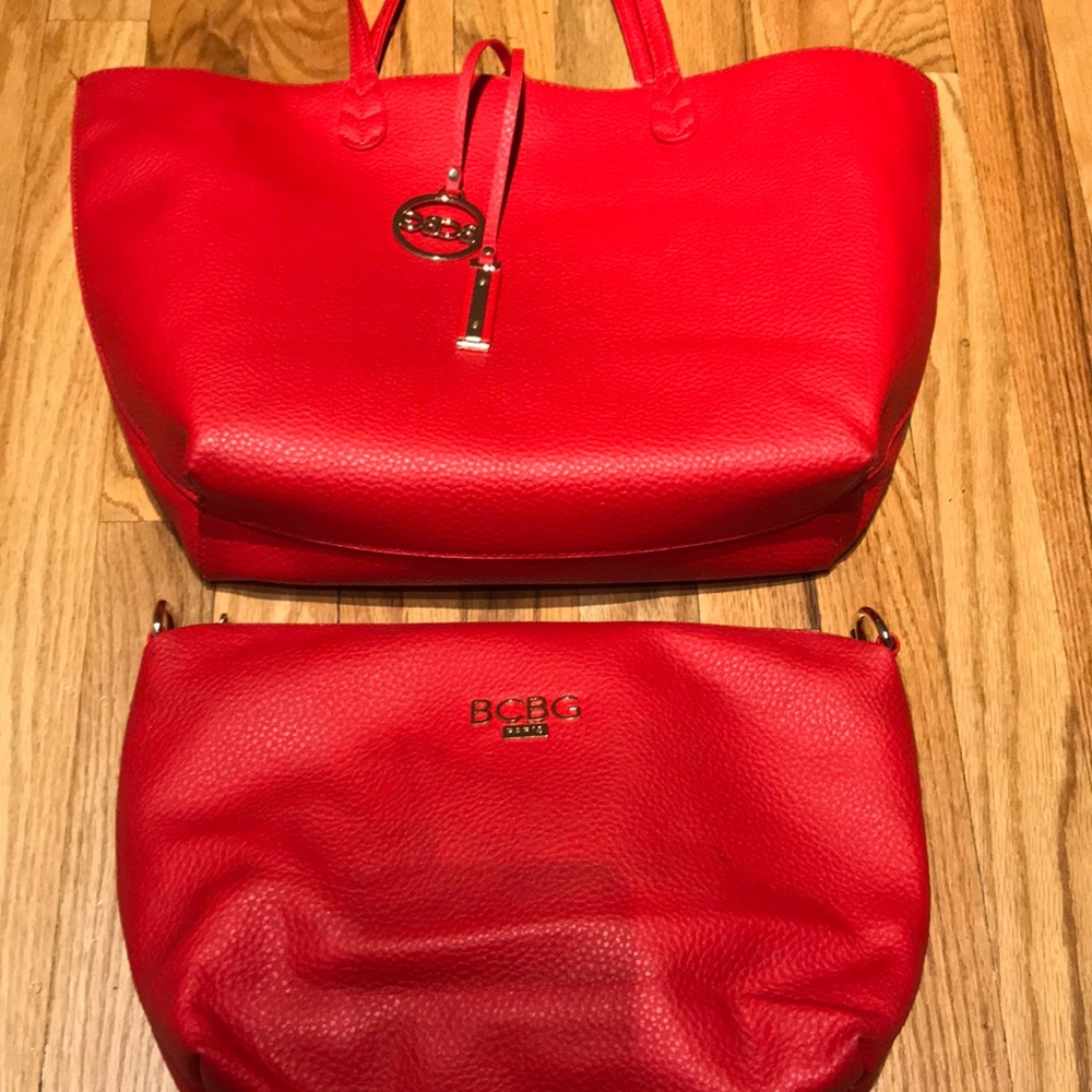 BCBG Tomato Red Tote - Picture 2 of 6